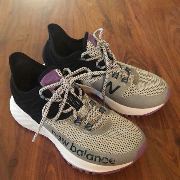 New Balance fresh foam road trail running sneakers violet black 7 - Picture 2 of 9